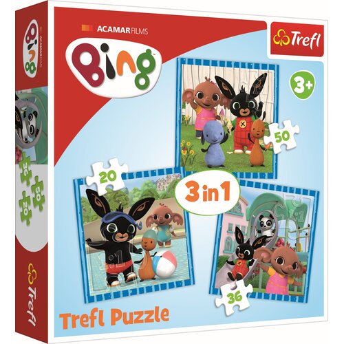 Puzzle TREFL Bing Zabawy z przyjaciółmi 34851 (106 elementów)