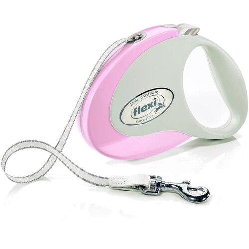 Smycz FLEXI Style S (3 m - 12 kg) Różowo-szary
