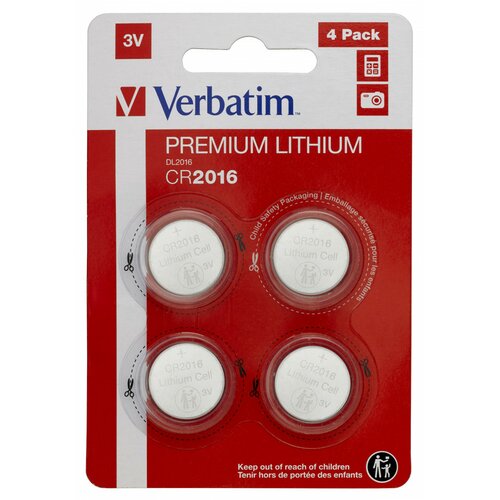 Bateria CR2016 VERBATIM (4 szt.)