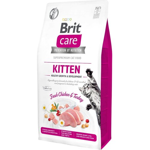 Karma dla kota BRIT CARE Grain Free Kitten Indyk i Kurczak 7 kg
