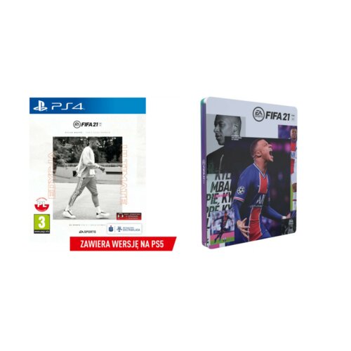 FIFA 21 - Edycja Ultimate Gra PS4 (Kompatybilna z PS5) + FIFA 21 Steelbook PROMISE