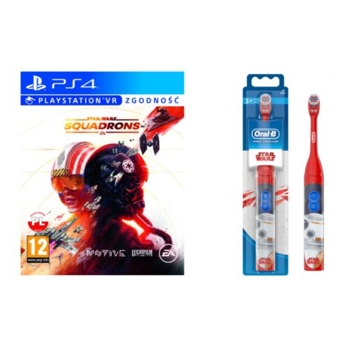 Star Wars: Squadrons Gra PS4 (Kompatybilna z PS5) + Szczoteczka rotacyjna ORAL-B D4 Kids Star Wars
