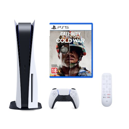 Konsola SONY PlayStation 5 + Call of Duty: Black Ops Cold War Gra PS5 + Pilot SONY Remote Biały