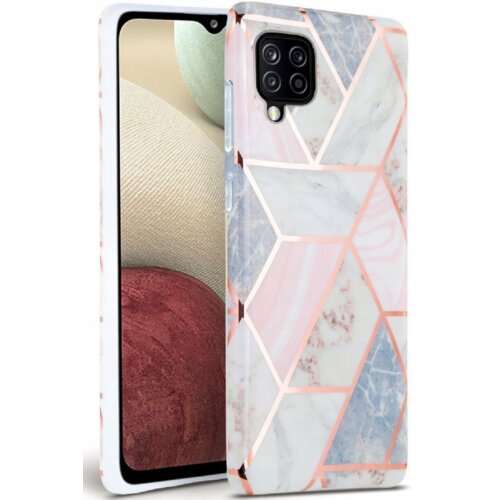 Etui TECH-PROTECT Marble do Samsung Galaxy A12 2020/2021 Różowy