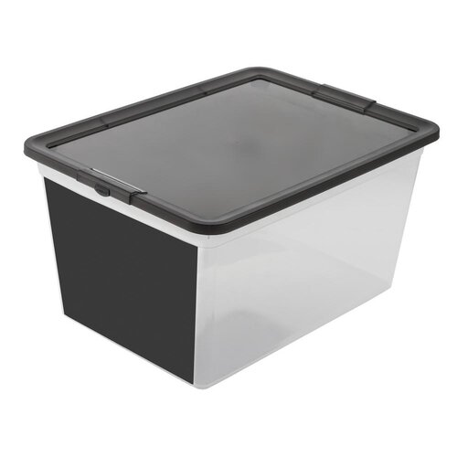 Pojemnik BRANQ X Box Deco 7215 Czarno-przeźroczysty