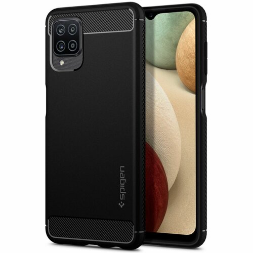 Etui SPIGEN Rugged Armor do Galaxy A12 2020/2021 Czarny