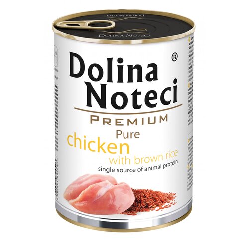 Karma dla psa DOLINA NOTECI Premium Pure bogata w kurczaka z ryżem 400 g