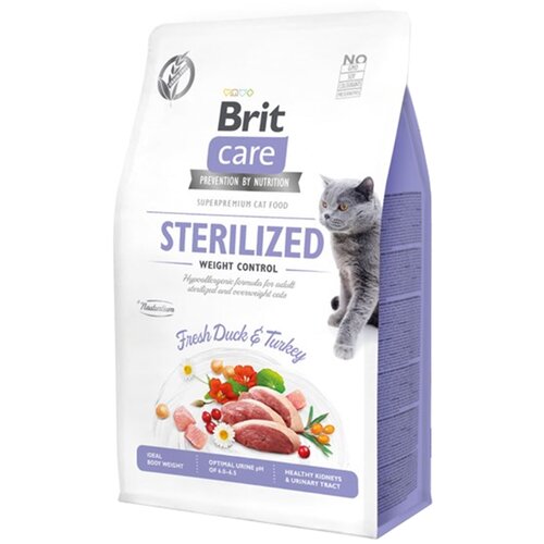 Karma dla kota BRIT CARE Grain-Free Sterilized Weight Control Kaczka z indykiem 7 kg