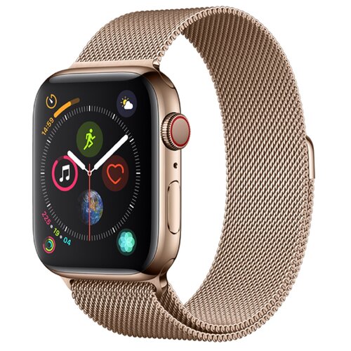 Pasek DEVIA Elegant Milanese do Apple Watch (38/40/41mm) Różowe złoto
