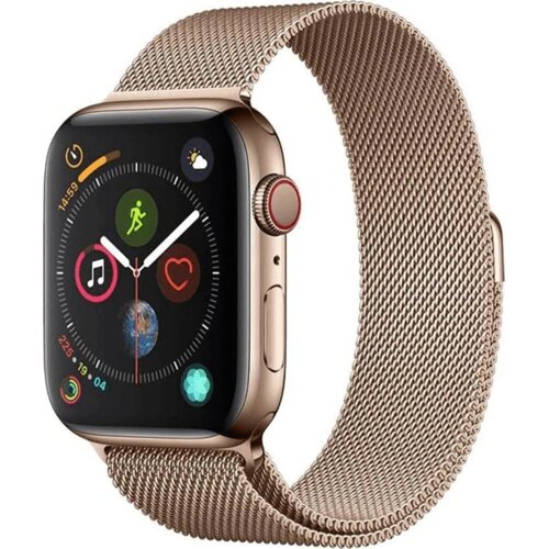 Pasek DEVIA Elegant Milanese do Apple Watch (42/44/45mm) Złoty