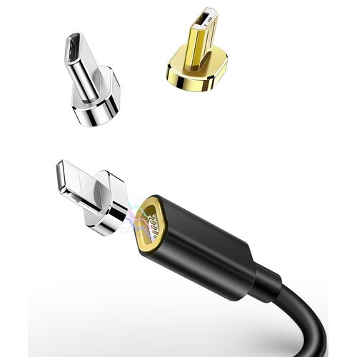 Kabel magnetyczny USB- Lightning + USB-C + Micro USB MCDODO 3w1 1.5 m Czarny