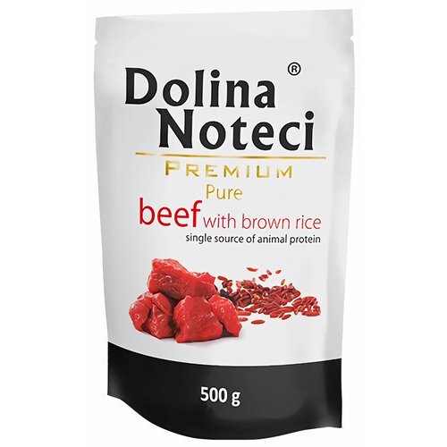 Karma dla psa DOLINA NOTECI Premium Pure bogata w wołowinę z ryżem 500 g