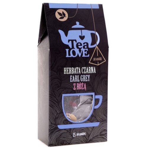 Herbata TEA LOVE Earl Grey Czarna z różą (15 sztuk)