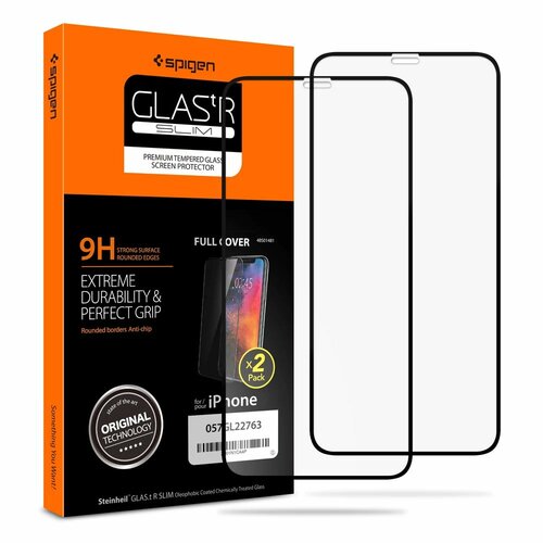 Szkło hartowane SPIGEN Glass FC do Apple iPhone X/XS/11 Pro Czarny (2 szt.)