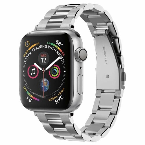 Pasek SPIGEN Modern Fit Band do Apple Watch 2/3/4/5/6/7/SE (38/40/41mm) Srebrny