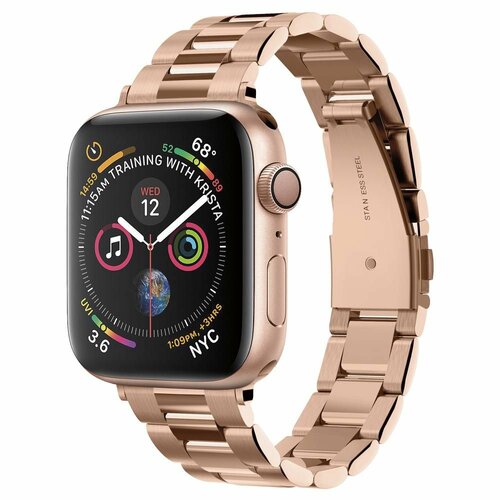 Pasek SPIGEN Modern Fit Band do Apple Watch 2/3/4/5/6/SE (38/40/41mm) Różowo-złoty