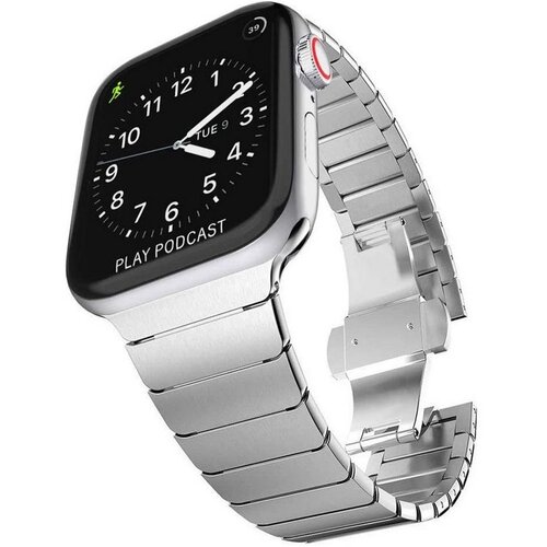 Pasek TECH-PROTECT LinkBand do Apple Watch 4/5/6/7/8/SE/Ultra (42/44/45/49mm) Srebrny