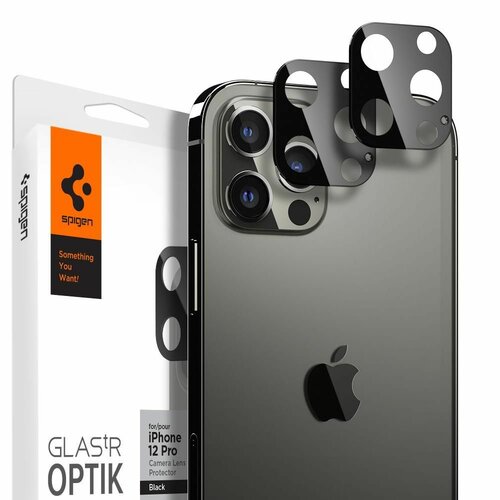 Nakładka na obiektyw SPIGEN Optik.Tr do Apple iPhone 12 Pro Czarny