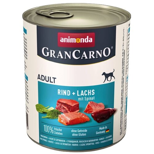 Karma dla psa ANIMONDA GranCarno Wołowina z łososiem i szpinakiem 800 g
