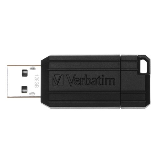 Pendrive VERBATIM PinStripe Drive 128GB, USB 2.0 Czarny
