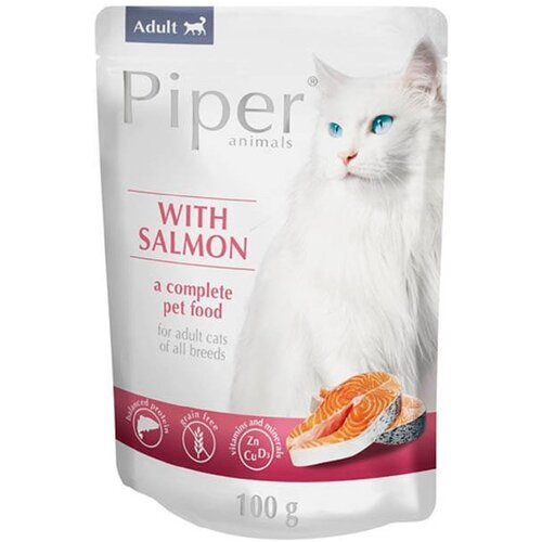 Karma dla kota PIPER Animals z łososiem 100 g