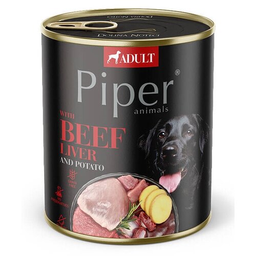 Karma dla psa PIPER Animals z wątróbką wołową i ziemniakami 800 g