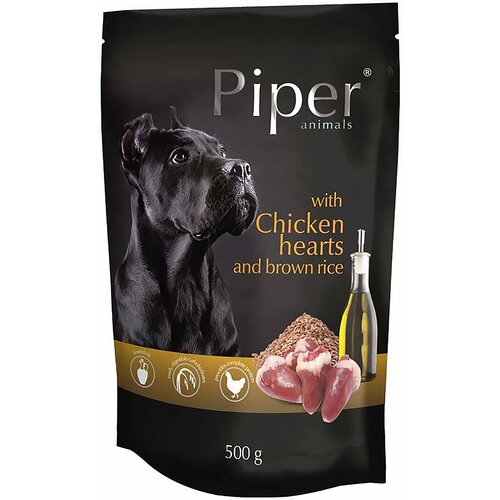 Karma dla psa PIPER Animals Serca kurczaka z ryżem 500 g
