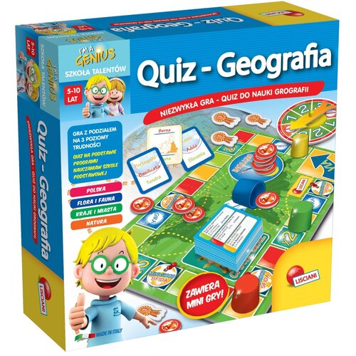 Gra edukacyjna LISCIANI I'm a Genius Quiz Geografia 304-PL67107