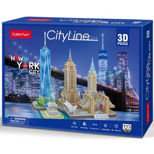 Puzzle 3D CUBIC FUN City Line New York MC255H (123 elementy)