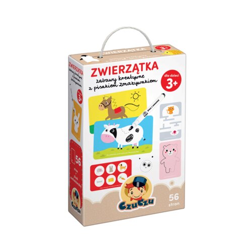 CzuCzu Zwierzątka Zabawy kreatywne z pisakiem zmazywakiem 3+