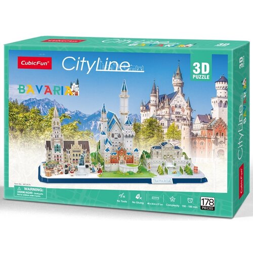 Puzzle 3D CUBIC FUN City Line Bawaria MC267H (178 elementów)