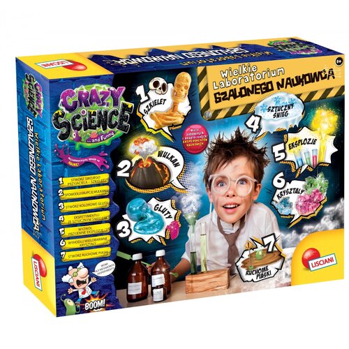 Zestaw kreatywny LISCIANI Crazy Science Laboratorium Szalonego Naukowca 7 w 1 304-PL68654