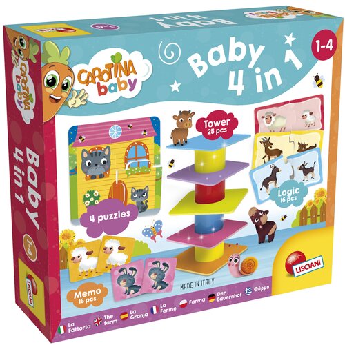 Zabawka edukacyjna LISCIANI Carotina Baby 4w1 Farma 304-79872