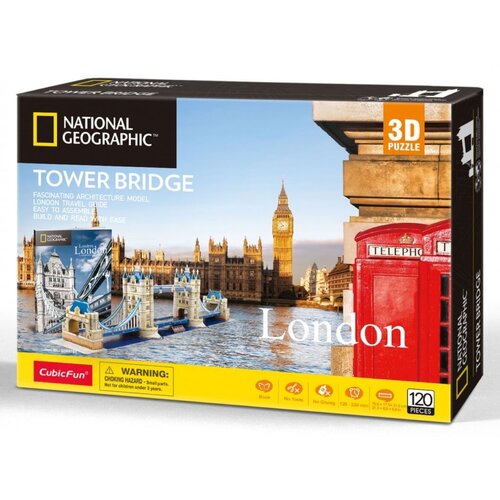 Puzzle 3D CUBIC FUN National Geographic Tower Bridge DS0978H (120 elementów)