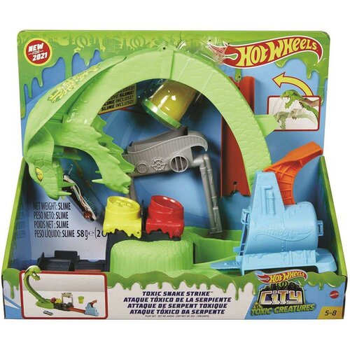 Tor Hot Wheels Toxic Creatures Jadowita Kobra ze slimem GTT93