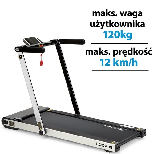 Bieżnia elektryczna HMS LOOP12 Szary 1864W 12km/h