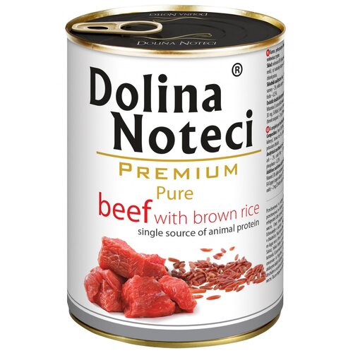 Karma dla psa DOLINA NOTECI Premium Pure bogata w wołowinę z ryżem 400 g