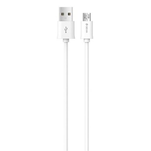 Kabel USB - microUSB DEVIA Smart 2.1A 1 m Biały