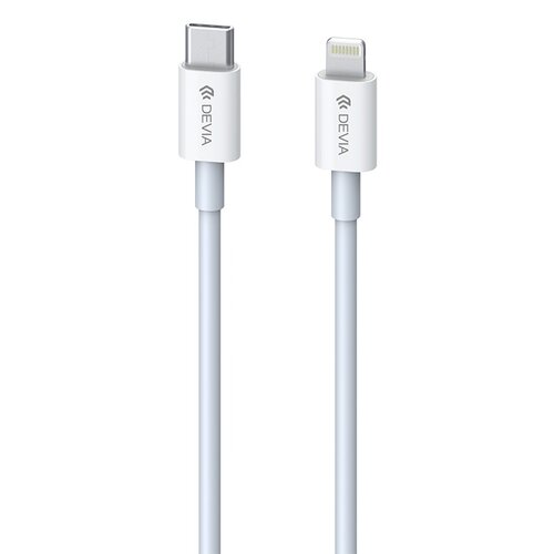 Kabel USB-C - Lightning DEVIA Smart PD 3A 20W 1 m Biały