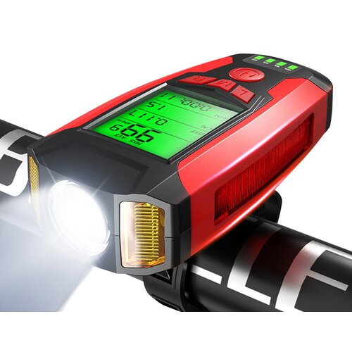 Lampka rowerowa BECOOL BC-FL1484 z licznikiem