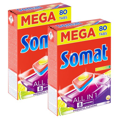 Tabletki do zmywarek SOMAT All in 1 Lemon & Lime - 160 szt.