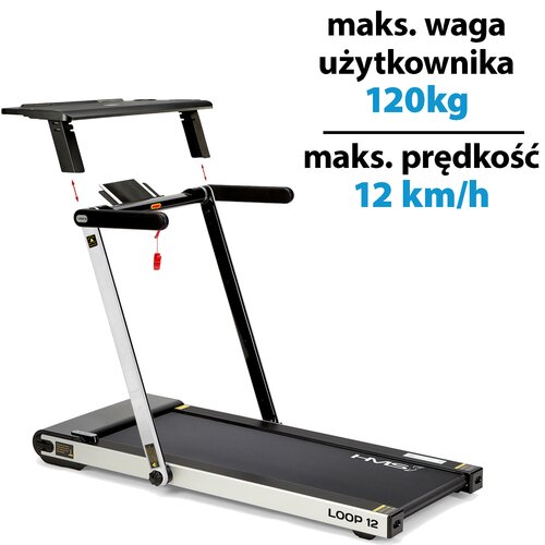 Bieżnia elektryczna HMS Loop 12 Multi 1864W 12km/h Szary