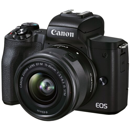 Aparat CANON EOS M50 Mark II Czarny + Obiektyw EF-M 15-45 mm IS STM + Obiektyw EF-M 55-200 mm IS STM