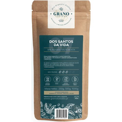 Kawa mielona GRANO TOSTADO Dos Santos Da Vida 0.5 kg