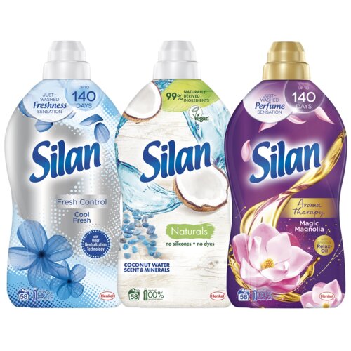 Płyn do płukania SILAN 4350 ml Coconut Waterscent & Minerlas + Cool Fresh + Magnolia