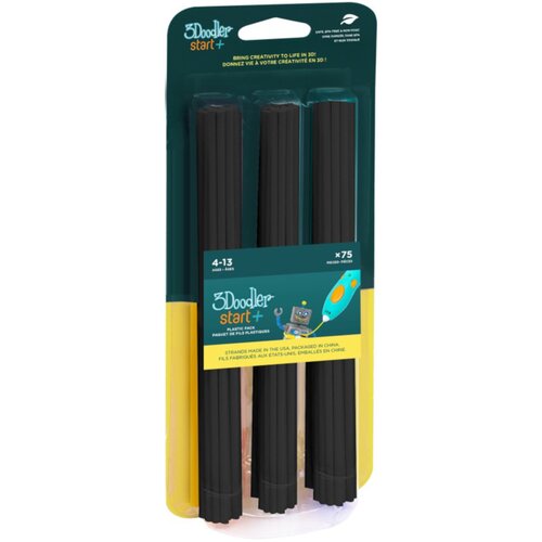 Filament 3DOODLER Start EKO, Średnica 2.5 mm, 0.086 kg (75 szt.) Czarny