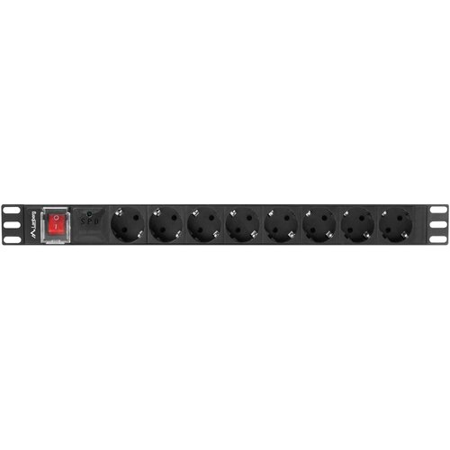 Listwa LANBERG PDU-08F-0200-BK (2 m) Czarny