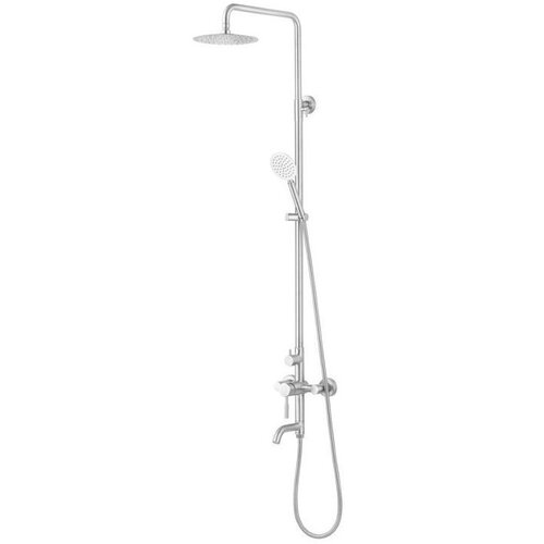 Zestaw prysznicowy natynkowy FALA Steely 3 75664 z deszczownicą Inox