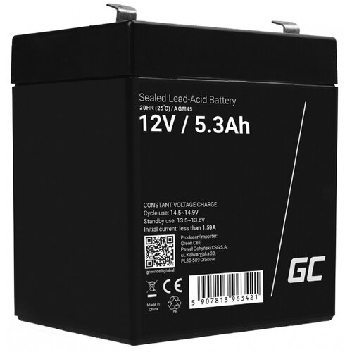 Akumulator GREENCELL AGM45 5.3Ah 12V
