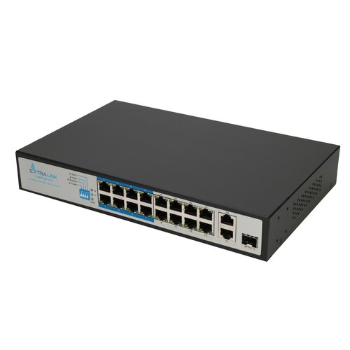 Switch EXTRALINK Virtus V3 Fast Ethernet, 19 portów, Funkcja PoE